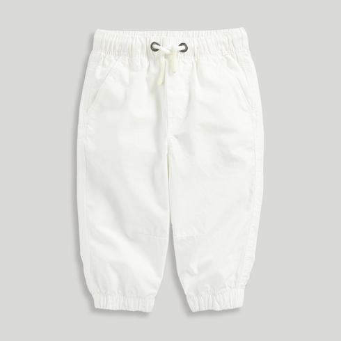 Mothercare Boys 100% Cotton Trousers-White