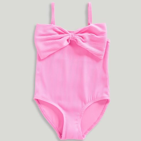 Mothercare Junior Girls Bow Swimsuit-Pink