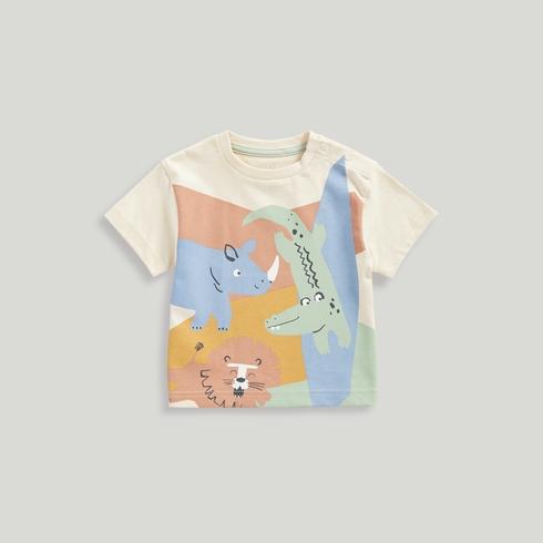 Mothercare Boys Junglemania Jungle Printed T-Shirt-Cream