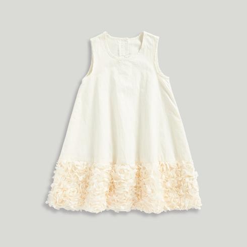 Mothercare Girls Flower Hem Occasionwear Dress-Yellow