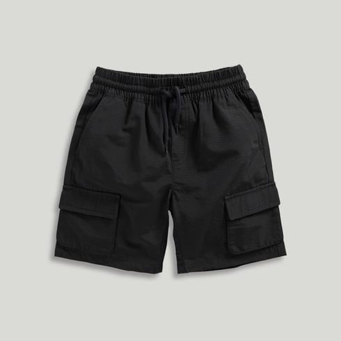 Mothercare Junior Boys City Scape Everley Black Cargo Shorts-Black