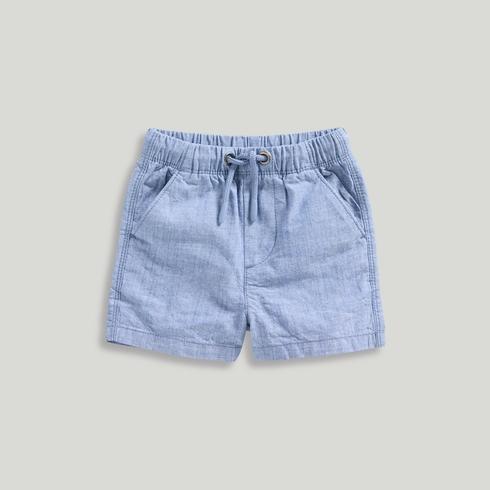 Mothercare Boys Clean Blues Everley Chambray Shorts-Blue
