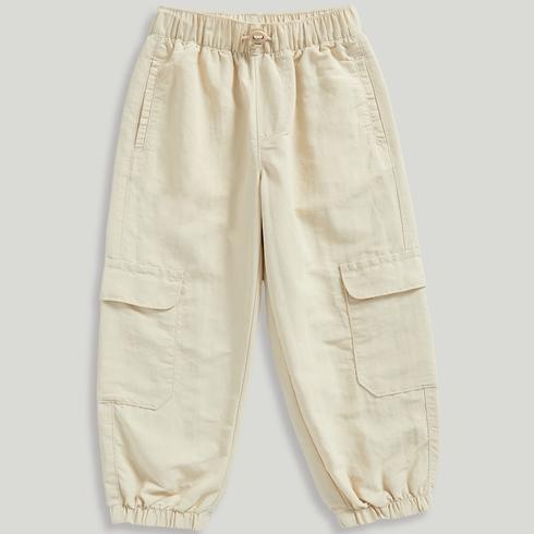 Mothercare Junior Boys City Scape Everley Stone Parachute Trousers-Light Brown