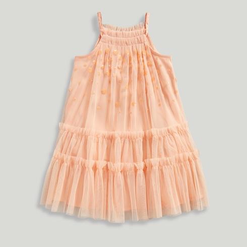 Mothercare Girls Occasionwear Dress-Orange