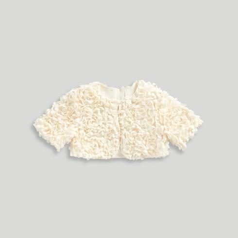 Mothercare Girls Occasionwear Flower Bolero-Yellow