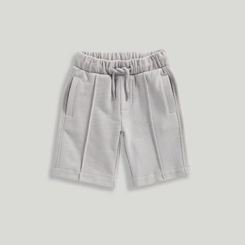 Mothercare Boys Clean Blues Everley Pleated 100% Cotton Jersey Shorts-Grey