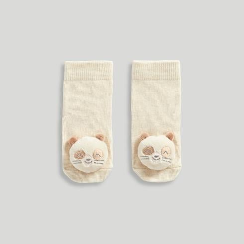 Mothercare Unisex Meerkat Applique Rattle Socks-Neutral