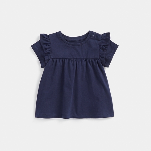 Mothercare Girls Short Sleeve T-Shirt -Blue