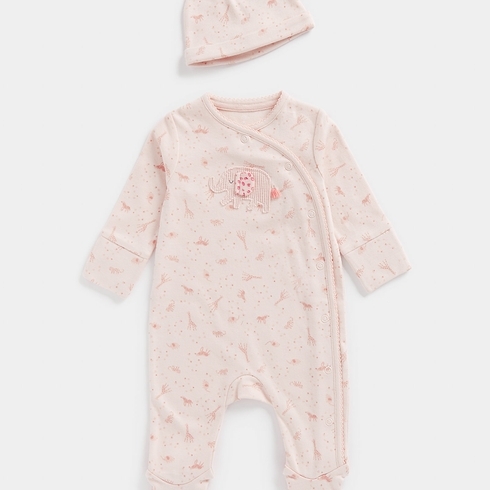 Mothercare Girls Full Sleeves My First Collection All In One -Pink