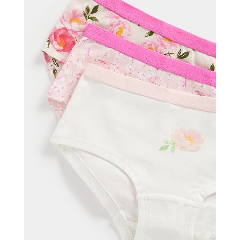 Bebe Girls' 5-Pack Underwear - hot pink multi, 6 - 7 