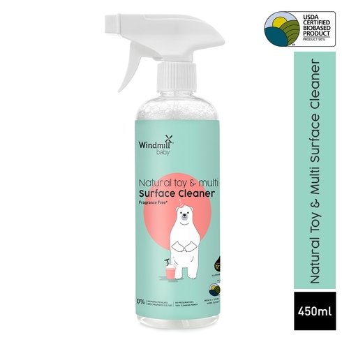Windmill Baby Natural Toy &Amp; Multi Surface Cleaner Spray Green 450Ml