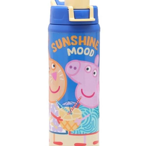 STRIDERS Peppa Pig Sipper Bottle 500ml Quench Your Little One's Thirst in Style For 3Y To 7Y;Generous Capacity;Durable Construction;Leak-Proof Design;Lightweight and Portable.
