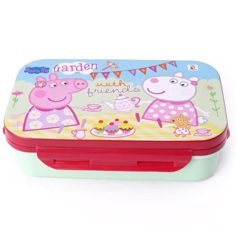 STRIDERS Peppa Pig Lunch Box with Steel Insulated Container Keep Meals Fresh and Fun For Age 3Y to 10Y
