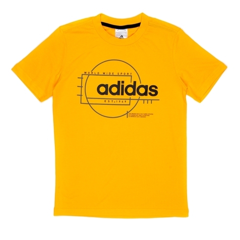 Adidas Boys Young Boy Linear Gr  T-Shirts-Gold