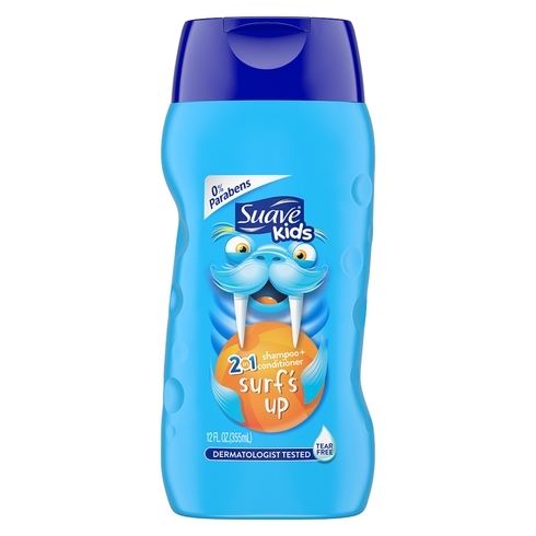 Suave kid 2 in1 surfs up shampoo blue 355ml