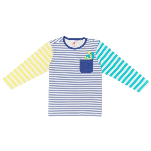 H By Hamleys Boys Full Sleeve T Shirt Striped-Multicolor