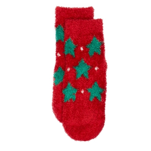 Unisex Christmas Star Socks - Red