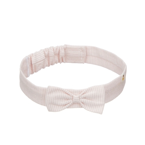 Girls Bow Stripe Headband - Pink