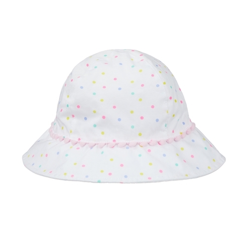 Girls Neon Spot Sun Hat - Multicolor