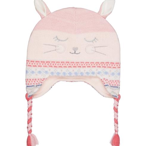 Girls Novelty Bunny Trapper Hat - Pink