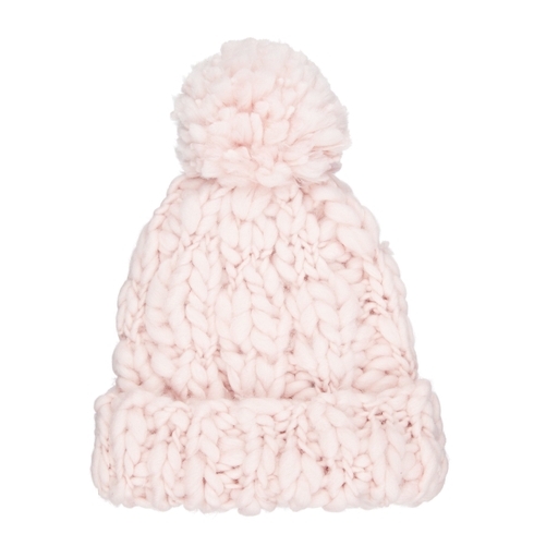 Girls Chunky - Knit Beanie Hat - Pink