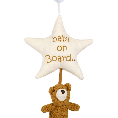 Shooting Star Cocoa Bear Baby On Board Toy Brown