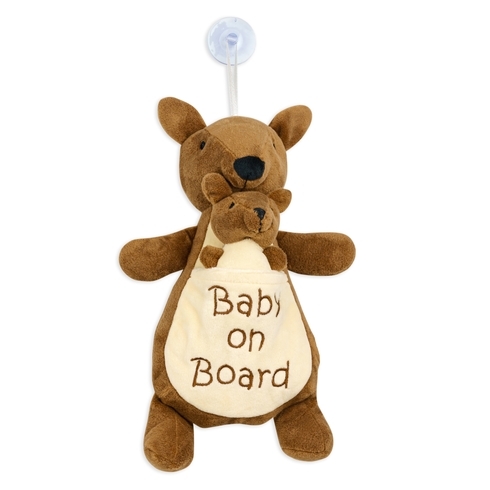 Shooting Star Kangaroo Baby On Board Toy Brown