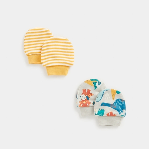 Mothercare Boys Dino Mitts -Pack Of 2