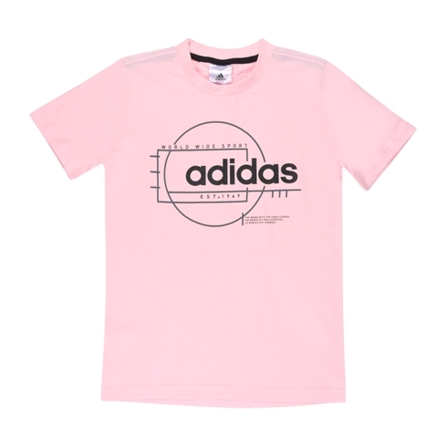 Adidas Boys Young Boy Linear Gr  T-Shirts-Pink