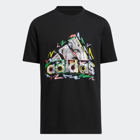 Adidas Unisex Kids Pride  T-Shirts-Black