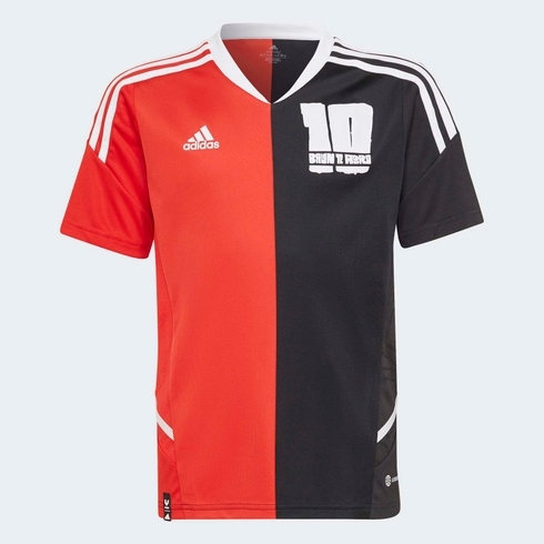 Adidas Kids Half Sleeves Jerseys Male Printed-Pack Of 1-Black