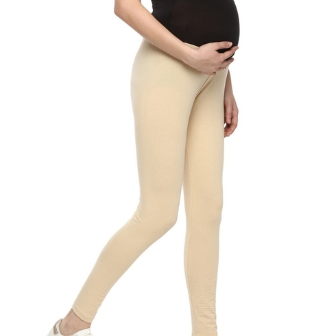 Momsoon women maternity  leggings- Beige
