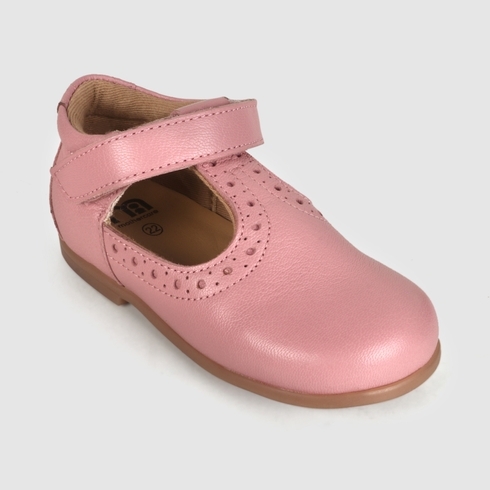 Girls First Walker Shoes Cut Out Design - Pink