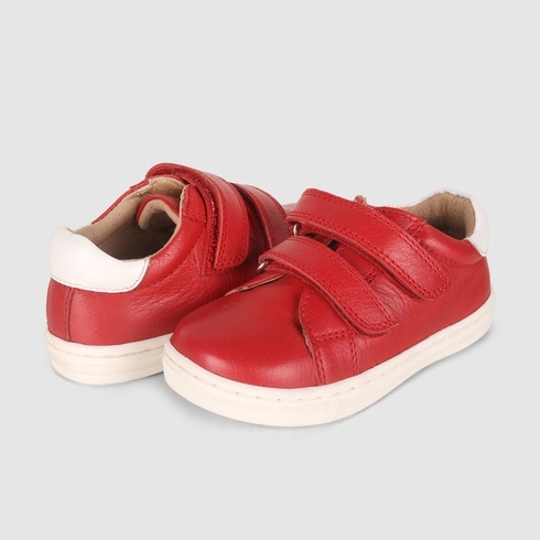 Unisex First Walker Shoes Two Strap Velcro Opening - Red