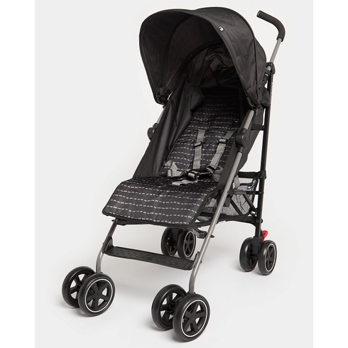 Mothercare Nanu Lightweight, Compact and Travel-friendly Umbrella Stroller Stripe Black