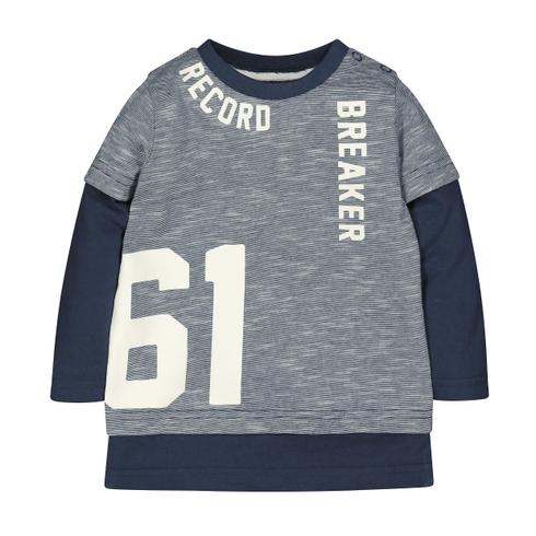 Blue Record Breaker Mock Layer T-Shirt