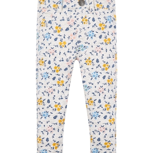 Grey Floral Trousers