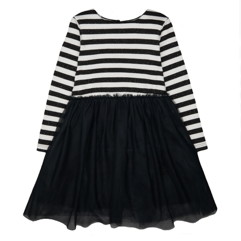 Black Stripe Twofer Dress