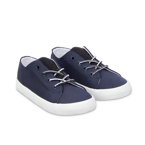 Navy Lace-Up Trainers