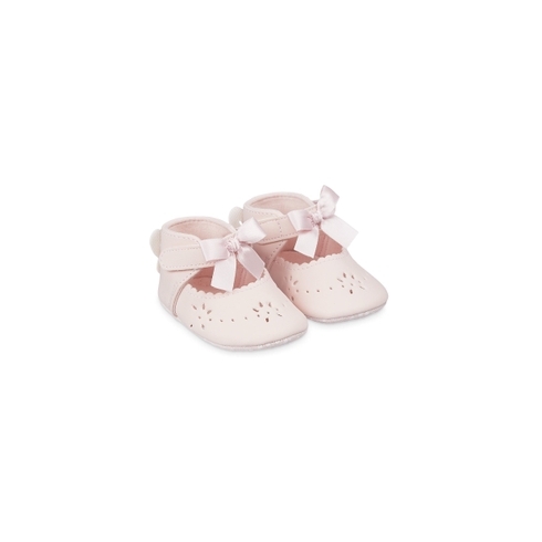 Girl Pram Shoes Butterfly Bow Pink 
