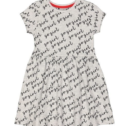 Grey Go-Girl Print Dress