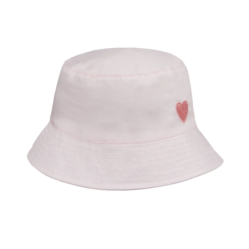 Pink Heart Applique Sun Hat