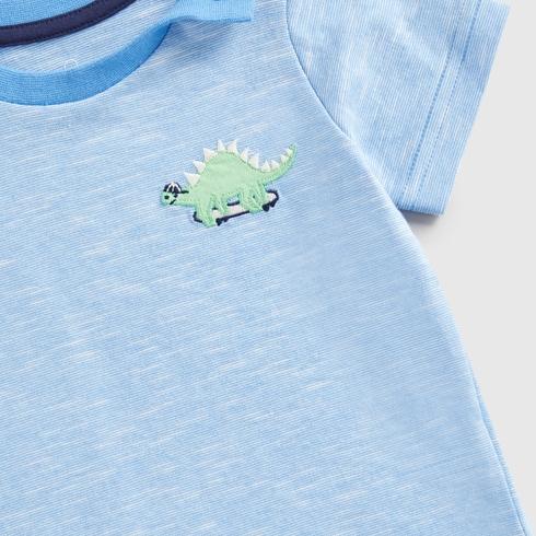 Mothercare Boys Half Sleeve Round Neck Tee King of the Dinos-Blue