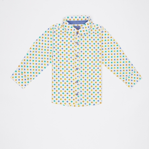 H By Hamleys Boys Full Sleeve Shirts Start Print-Multicolor