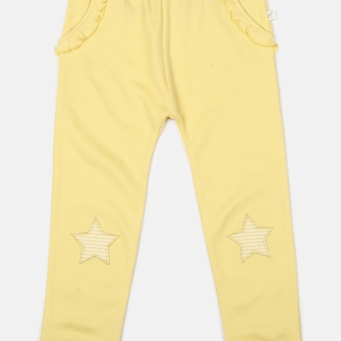 H By Hamleys Girls Jogger Knee Patchwork-Yellow