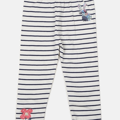 THEE BRON Toddler/Little Girls Flat Capri Leggings Pants(3Pack-Black/White/Stripe-2T:  Clothing, Shoes & Jewelry