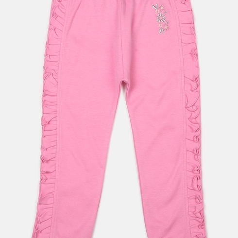 H By Hamleys Girls Jogger Front Frill Details-Pink