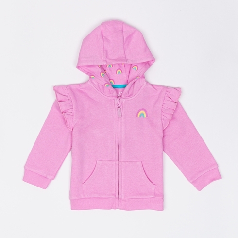 H By Hamleys Girls Full Sleeve Sweatshirt Hooded &Amp; Kangaroo Pocket-Pink