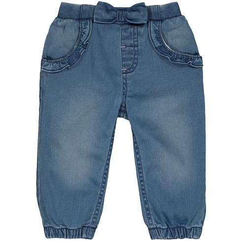 Blue Denim Jeans Shorts Skin Tone Tights & Socks