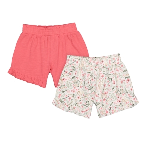 Girls Shorts Floral Print - Multicolor